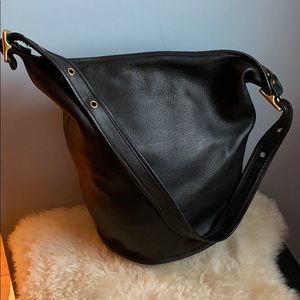 Coach large black bucket bag